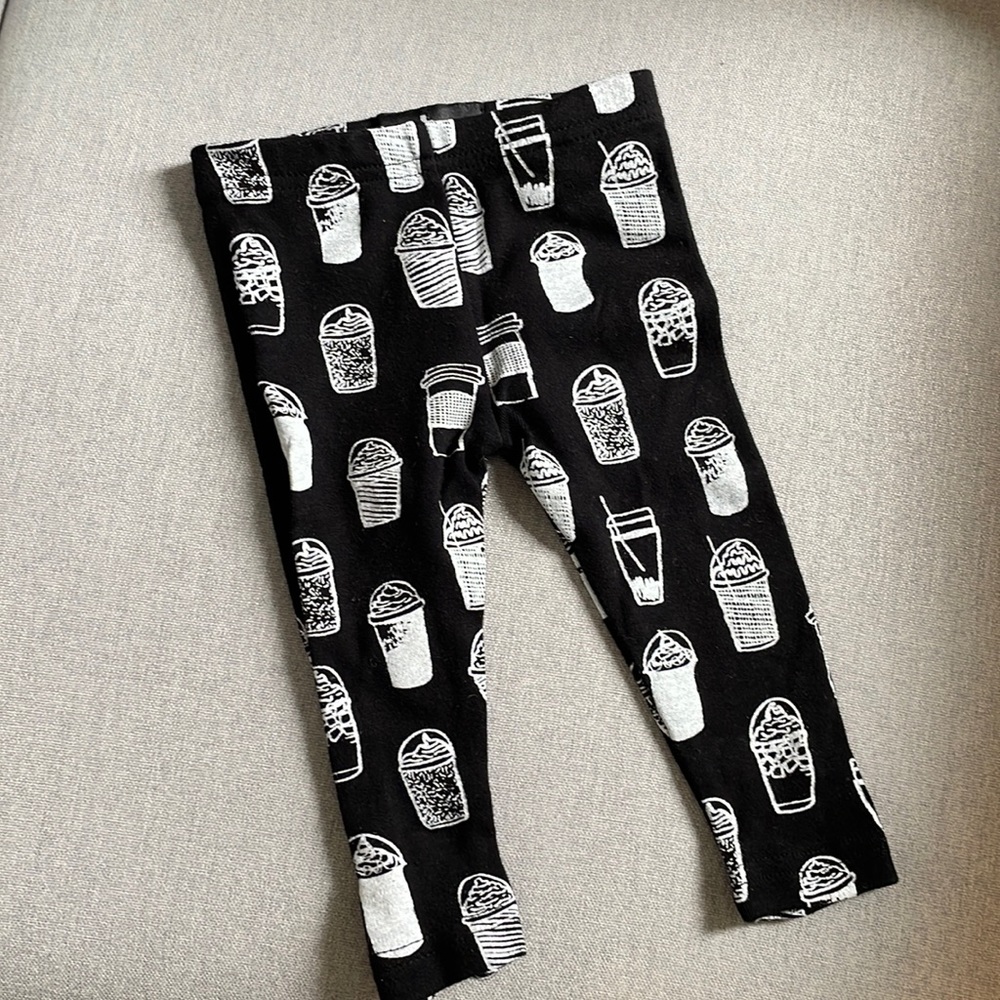 4/$15 Modern Burlap Organic Cozy Pant - coffee print